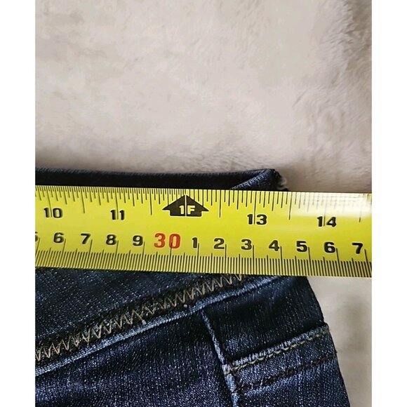 Vintage Guess Jeans Womens Boot Cut Blue Denim Purple Button size 26 Y2K - Picture 10 of 12